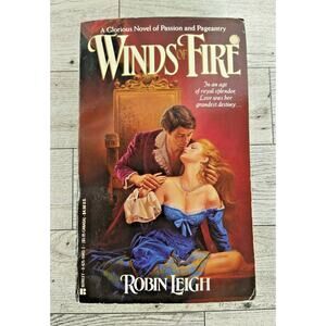 Robin Leigh WINDS OF FIRE Vtg 1987 1st Ed PB Historical Fiction Romance HTF Rare